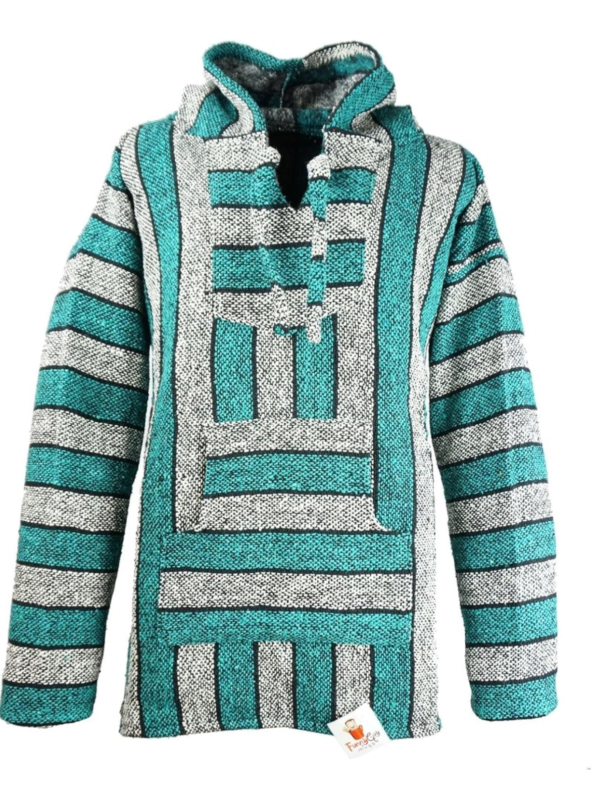 Teal Drug Rug Sweater